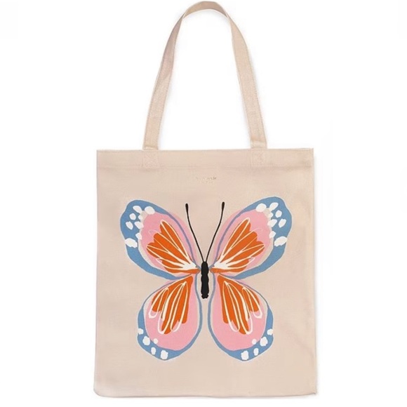 kate spade Handbags - Kate Spade Butterfly Canvas Book Tote